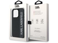 Karl Lagerfeld Saffiano Rhinestones & Charm case for iPhone 15 Pro - black Karl Lagerfeld Saffiano Rhinestones & Charm case for iPhone 15 Pro - black