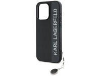 Karl Lagerfeld Saffiano Rhinestones & Charm case for iPhone 15 Pro - black Karl Lagerfeld Saffiano Rhinestones & Charm case for iPhone 15 Pro - black