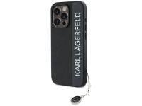 Karl Lagerfeld Saffiano Rhinestones & Charm case for iPhone 15 Pro - black Karl Lagerfeld Saffiano Rhinestones & Charm case for iPhone 15 Pro - black