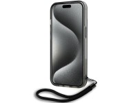 Funda Karl Lagerfeld IML Mono KL Pattern & Cord para iPhone 15 / 14 / 13 - negra Funda Karl Lagerfeld IML Mono KL Pattern & Cord para iPhone 15 / 14 / 13 - negra
