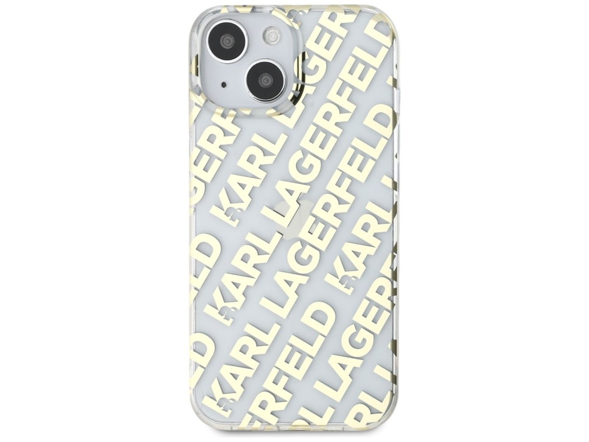 Funda Karl Lagerfeld IML Fullover Logo para iPhone 15 / 14 / 13 - dorada