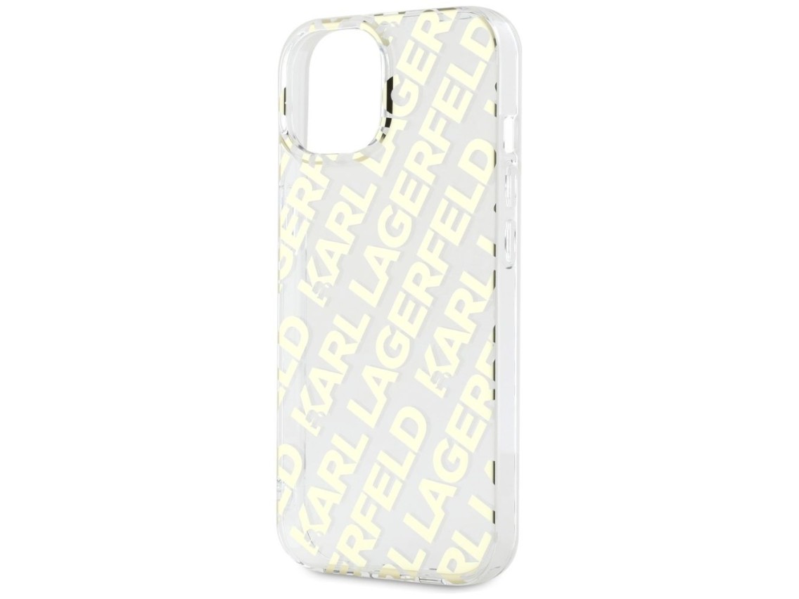 Funda Karl Lagerfeld IML Fullover Logo para iPhone 15 / 14 / 13 - dorada