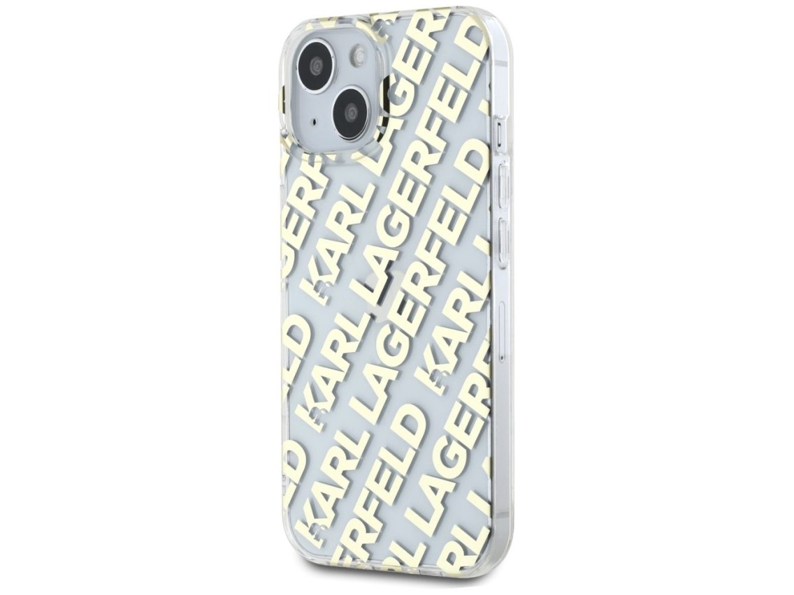 Funda Karl Lagerfeld IML Fullover Logo para iPhone 15 / 14 / 13 - dorada