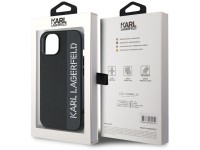 Karl Lagerfeld Saffiano Rhinestones & Charm case for iPhone 15 / 14 / 13 - black Karl Lagerfeld Saffiano Rhinestones & Charm case for iPhone 15 / 14 / 13 - black