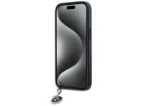 Karl Lagerfeld Saffiano Rhinestones & Charm case for iPhone 15 / 14 / 13 - black Karl Lagerfeld Saffiano Rhinestones & Charm case for iPhone 15 / 14 / 13 - black