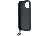 Karl Lagerfeld Saffiano Rhinestones & Charm case for iPhone 15 / 14 / 13 - black Karl Lagerfeld Saffiano Rhinestones & Charm case for iPhone 15 / 14 / 13 - black