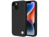 Capa BMW BMHCP14S22RQDK para iPhone 14 6.1" em couro acolchoado preto/preto Capa BMW BMHCP14S22RQDK para iPhone 14 6.1" em couro acolchoado preto/preto
