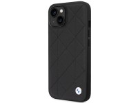 Capa BMW BMHCP14S22RQDK para iPhone 14 6.1" em couro acolchoado preto/preto Capa BMW BMHCP14S22RQDK para iPhone 14 6.1" em couro acolchoado preto/preto