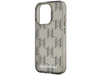 Karl Lagerfeld IML Mono KL Pattern & Cord case for iPhone 15 Pro Max - black