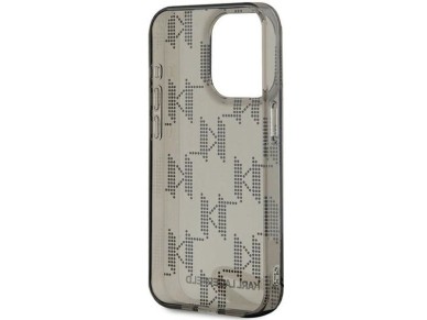 Capa Karl Lagerfeld IML Mono KL Pattern & Cord para iPhone 15 Pro Max - preta