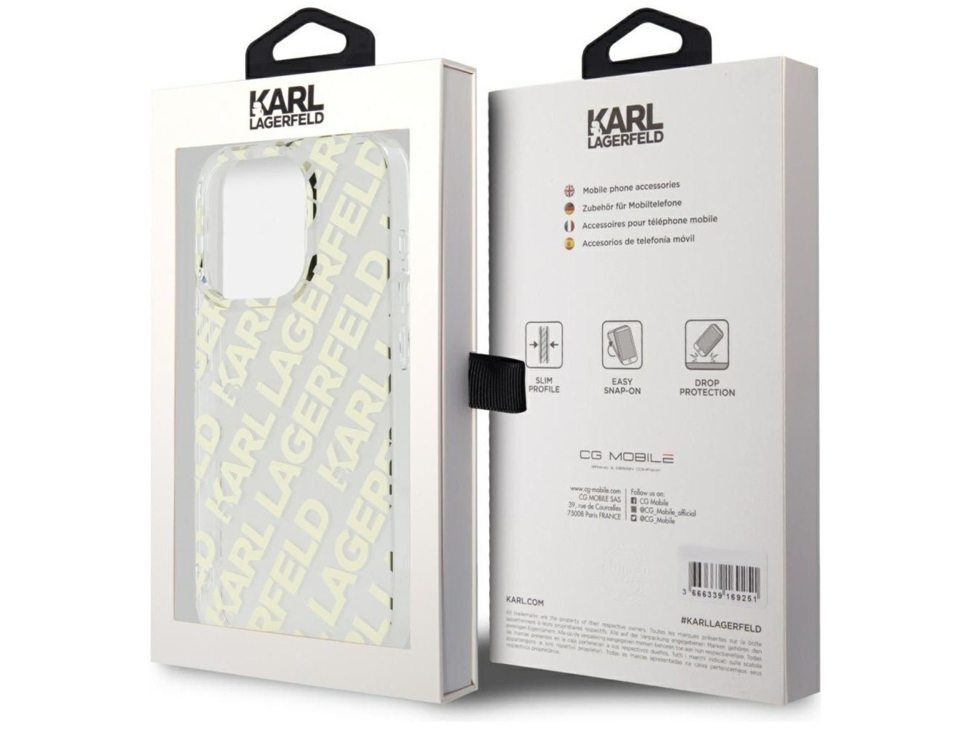 Karl Lagerfeld IML Fullover Logo case for iPhone 15 Pro Max - gold