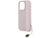 Capa Karl Lagerfeld Saffiano com strass e pingentes para iPhone 15 Pro Max - rosa Capa Karl Lagerfeld Saffiano com strass e pingentes para iPhone 15 Pro Max - rosa