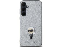 Capa Karl Lagerfeld Fixed Glitter Ikonik Logo Metal Pin para Samsung Galaxy A35 - prata Capa Karl Lagerfeld Fixed Glitter Ikonik Logo Metal Pin para Samsung Galaxy A35 - prata