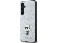 Capa Karl Lagerfeld Fixed Glitter Ikonik Logo Metal Pin para Samsung Galaxy A35 - prata Capa Karl Lagerfeld Fixed Glitter Ikonik Logo Metal Pin para Samsung Galaxy A35 - prata