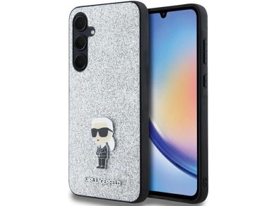 Funda metálica con pin y logo Ikonik fijo de Karl Lagerfeld con purpurina para Samsung Galaxy A30 - Funda metálica con pin y logo Ikonik fijo de Karl Lagerfeld con purpurina para Samsung Galaxy A30 -