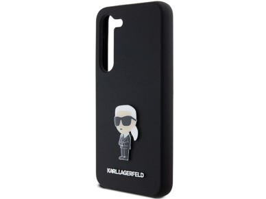 Karl Lagerfeld Silicone Ikonik Metal Pin case for Samsung Galaxy S24+ - black Karl Lagerfeld Silicone Ikonik Metal Pin case for Samsung Galaxy S24+ - black