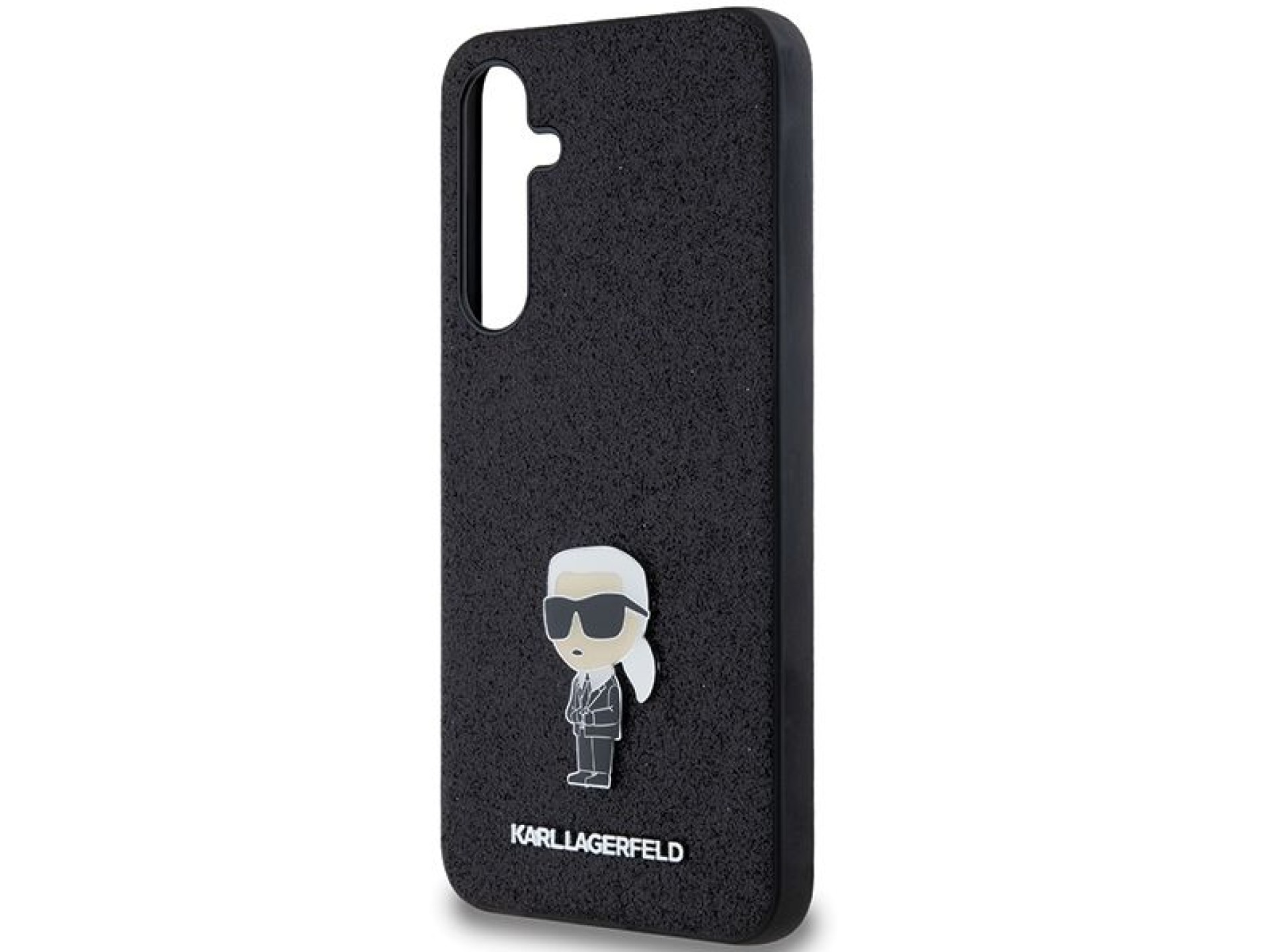 Funda con pin metálico y logo Ikonik fijo con purpurina de Karl Lagerfeld para Samsung Galaxy A30 -