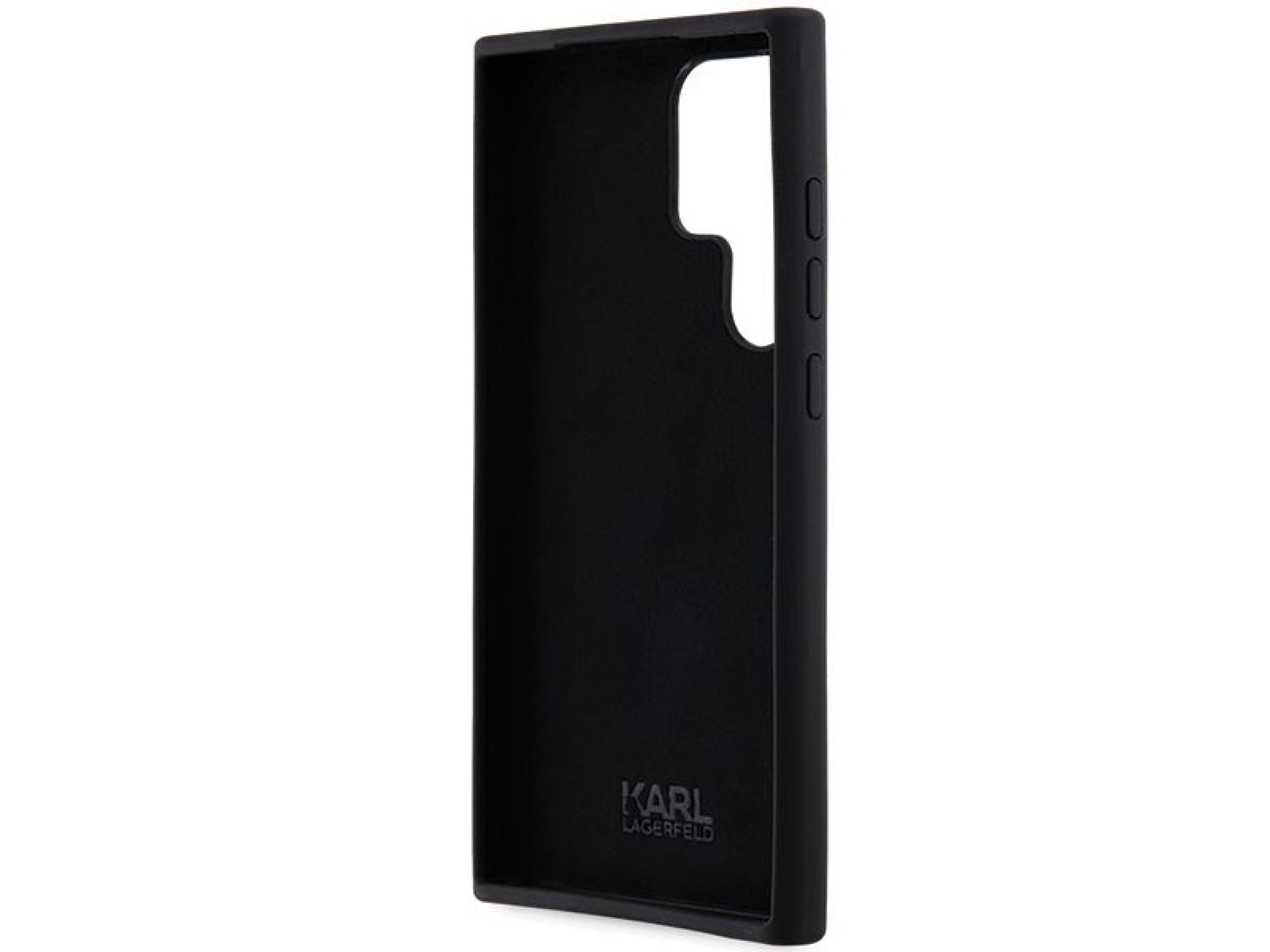 Karl Lagerfeld Silicone Choupette Metal Pin case for Samsung Galaxy S24 Ultra - black