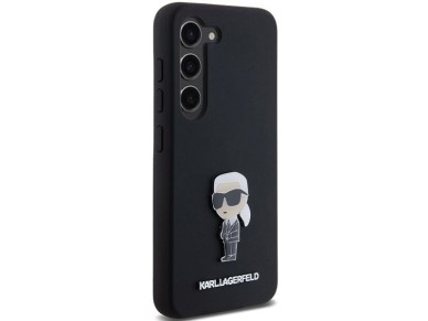 Karl Lagerfeld Silicone Ikonik Metal Pin case for Samsung Galaxy S24+ - black Karl Lagerfeld Silicone Ikonik Metal Pin case for Samsung Galaxy S24+ - black