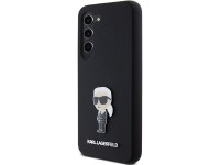Capa de silicone Karl Lagerfeld Ikonik com pino metálico para Samsung Galaxy S24+ - preta Capa de silicone Karl Lagerfeld Ikonik com pino metálico para Samsung Galaxy S24+ - preta