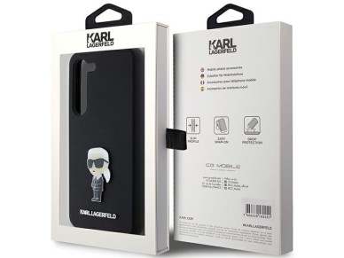 Karl Lagerfeld Silicone Ikonik Metal Pin case for Samsung Galaxy S24 - black Karl Lagerfeld Silicone Ikonik Metal Pin case for Samsung Galaxy S24 - black