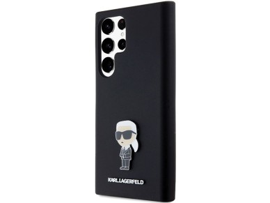Karl Lagerfeld Silicone Ikonik Metal Pin case for Samsung Galaxy S24 Ultra - black Karl Lagerfeld Silicone Ikonik Metal Pin case for Samsung Galaxy S24 Ultra - black