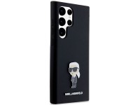Funda de silicona Karl Lagerfeld Ikonik con pin met�lico para Samsung Galaxy S24 Ultra - negra