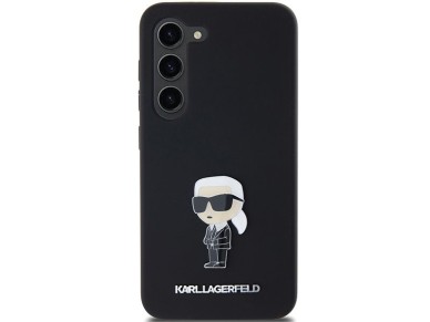 Karl Lagerfeld Silicone Ikonik Metal Pin case for Samsung Galaxy S24+ - black Karl Lagerfeld Silicone Ikonik Metal Pin case for Samsung Galaxy S24+ - black