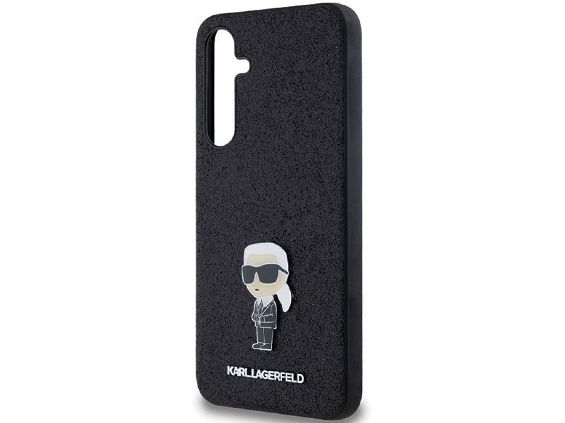 Funda con pin metálico y logo Ikonik fijo con purpurina de Karl Lagerfeld para Samsung Galaxy A30 -