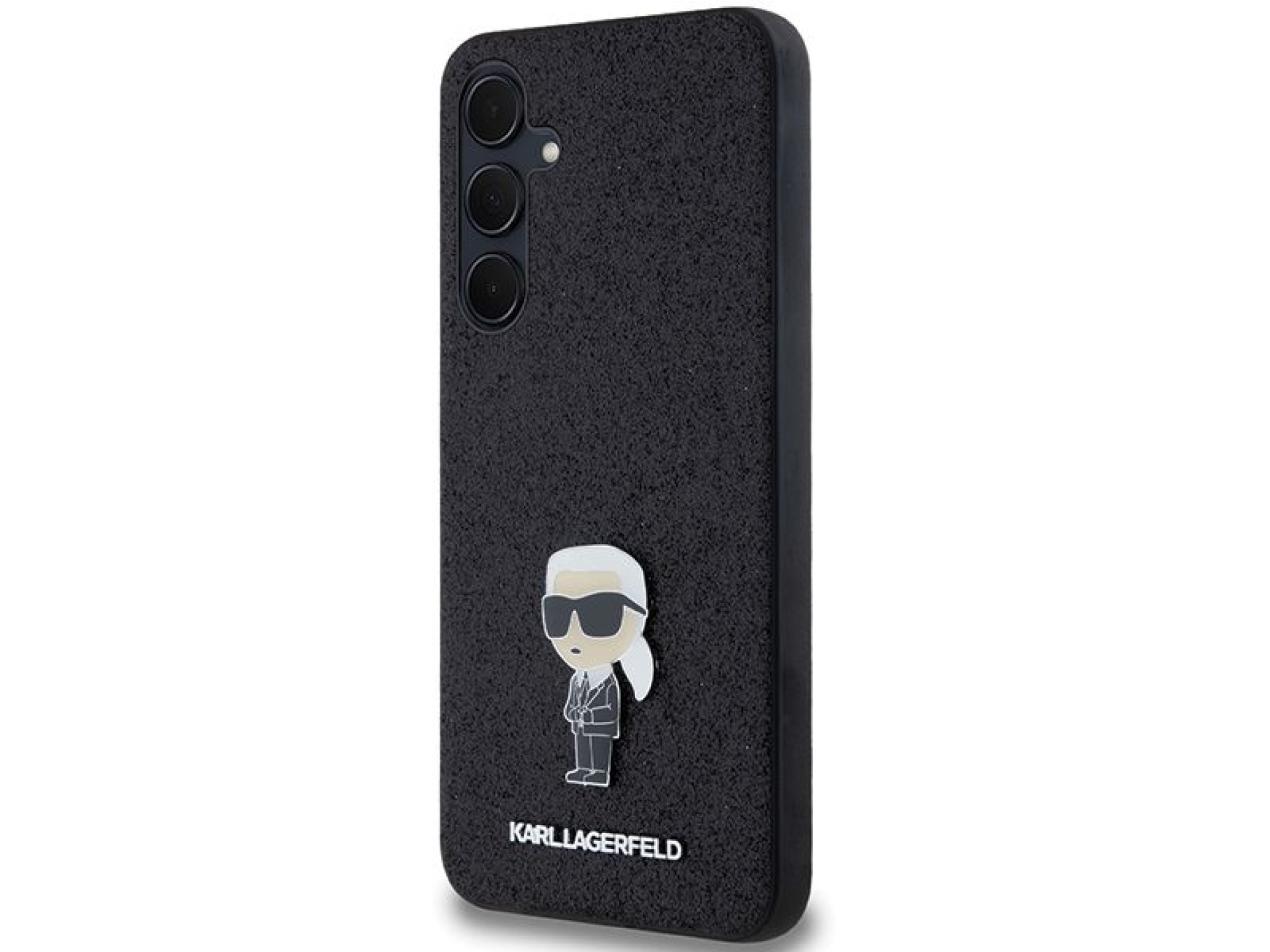 Funda con pin metálico y logo Ikonik fijo con purpurina de Karl Lagerfeld para Samsung Galaxy A30 -