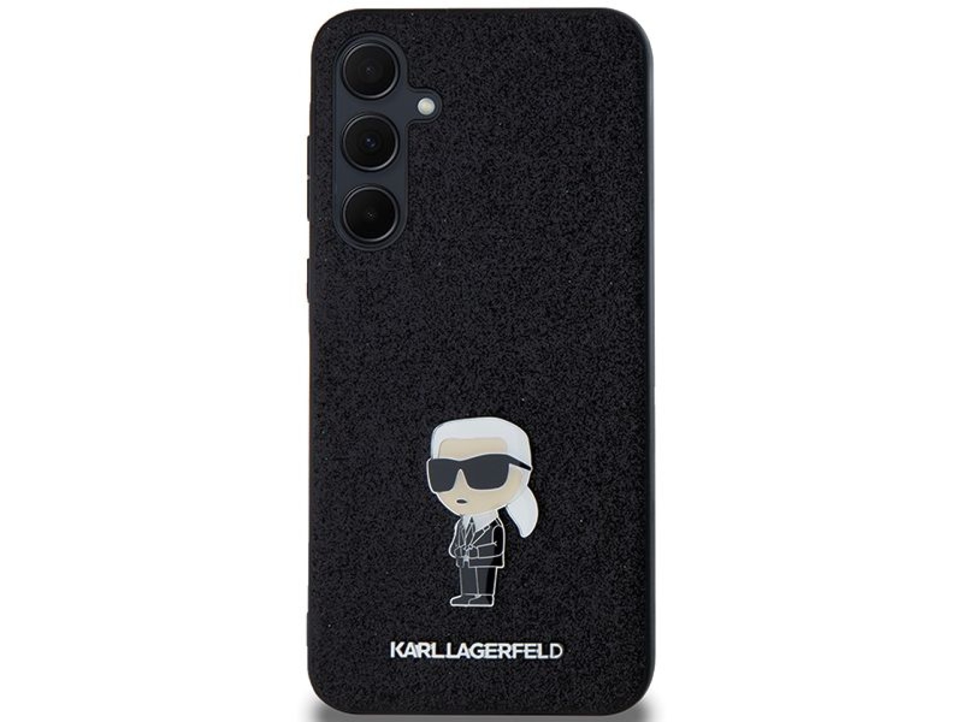 Funda con pin metálico y logo Ikonik fijo con purpurina de Karl Lagerfeld para Samsung Galaxy A30 -