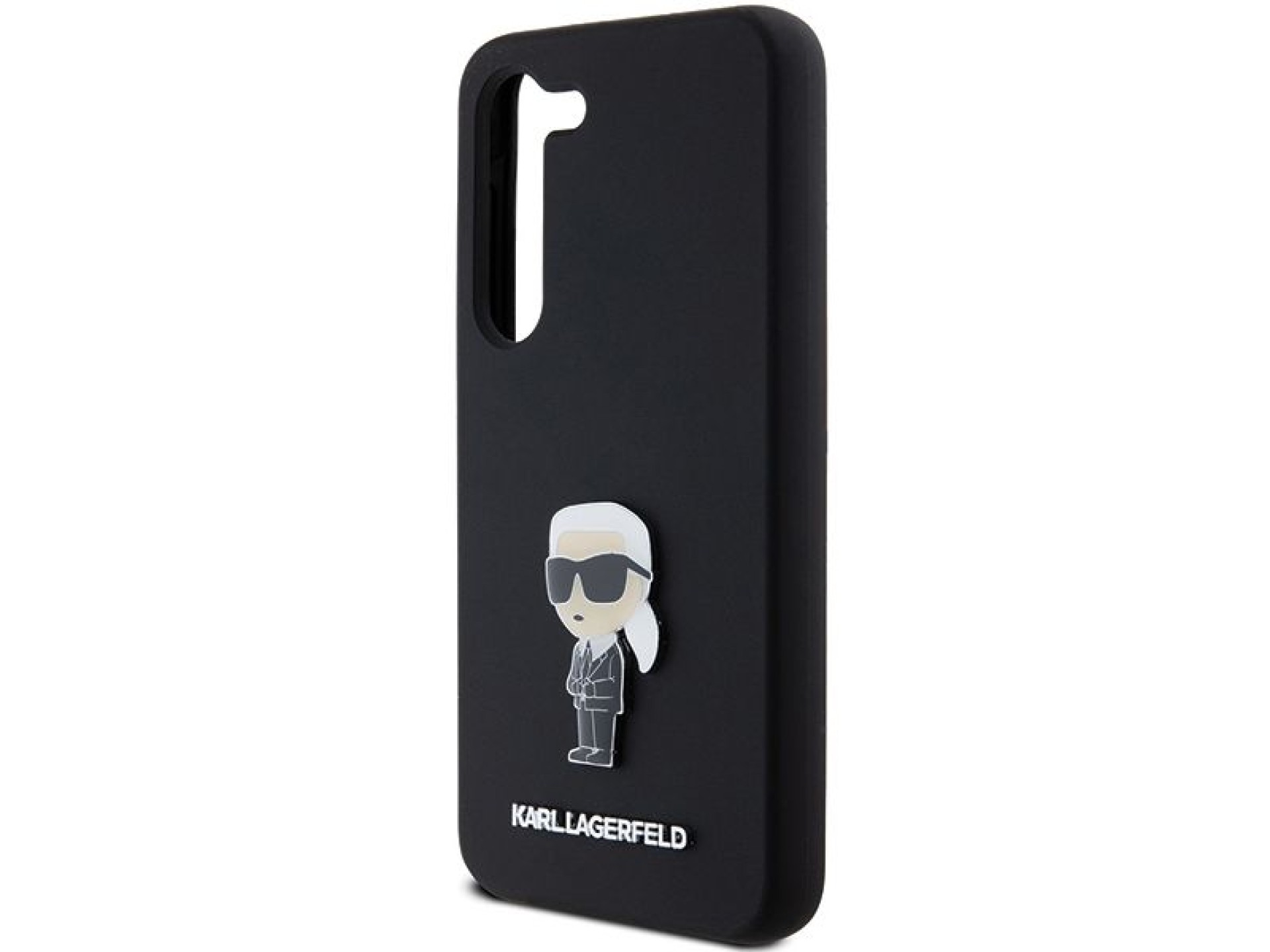 Karl Lagerfeld Silicone Ikonik Metal Pin case for Samsung Galaxy S24 - black