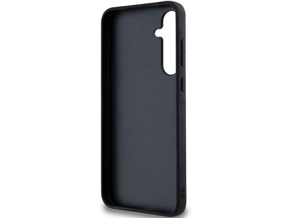 Funda con pin metálico y logo Ikonik fijo con purpurina de Karl Lagerfeld para Samsung Galaxy A30 -