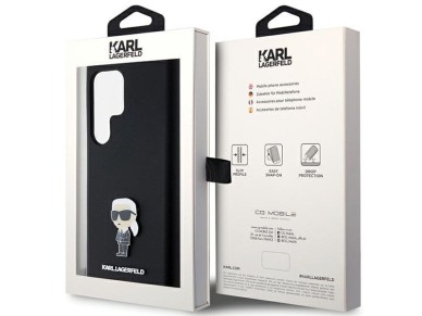Karl Lagerfeld Silicone Ikonik Metal Pin case for Samsung Galaxy S24 Ultra - black Karl Lagerfeld Silicone Ikonik Metal Pin case for Samsung Galaxy S24 Ultra - black