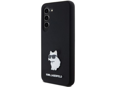 Karl Lagerfeld Silicone Choupette Metal Pin case for Samsung Galaxy S24 - black Karl Lagerfeld Silicone Choupette Metal Pin case for Samsung Galaxy S24 - black