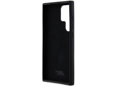 Karl Lagerfeld Silicone Karl&Choupette Metal Pin case for Samsung Galaxy S24 Ultra - black Karl Lagerfeld Silicone Karl&Choupette Metal Pin case for Samsung Galaxy S24 Ultra - black