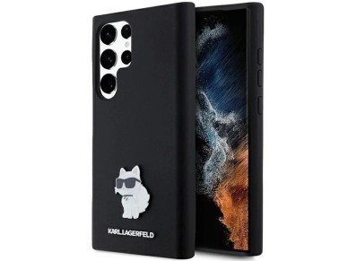 Karl Lagerfeld Silicone Choupette Metal Pin case for Samsung Galaxy S24 Ultra - black Karl Lagerfeld Silicone Choupette Metal Pin case for Samsung Galaxy S24 Ultra - black