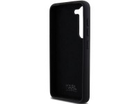 Capa de silicone Karl Lagerfeld Choupette com alfinete metálico para Samsung Galaxy S24 - preta Capa de silicone Karl Lagerfeld Choupette com alfinete metálico para Samsung Galaxy S24 - preta