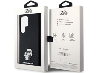 Karl Lagerfeld Silicone Karl&Choupette Metal Pin case for Samsung Galaxy S24 Ultra - black Karl Lagerfeld Silicone Karl&Choupette Metal Pin case for Samsung Galaxy S24 Ultra - black