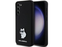 Funda de silicona Karl Lagerfeld Choupette con pasador metálico para Samsung Galaxy S24+ - negra Funda de silicona Karl Lagerfeld Choupette con pasador metálico para Samsung Galaxy S24+ - negra