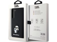 Capa de silicone Karl Lagerfeld Karl&Choupette com pino de metal para Samsung Galaxy S24 - preta Capa de silicone Karl Lagerfeld Karl&Choupette com pino de metal para Samsung Galaxy S24 - preta
