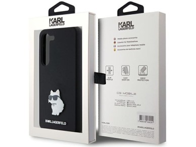 Karl Lagerfeld Silicone Choupette Metal Pin case for Samsung Galaxy S24 - black Karl Lagerfeld Silicone Choupette Metal Pin case for Samsung Galaxy S24 - black