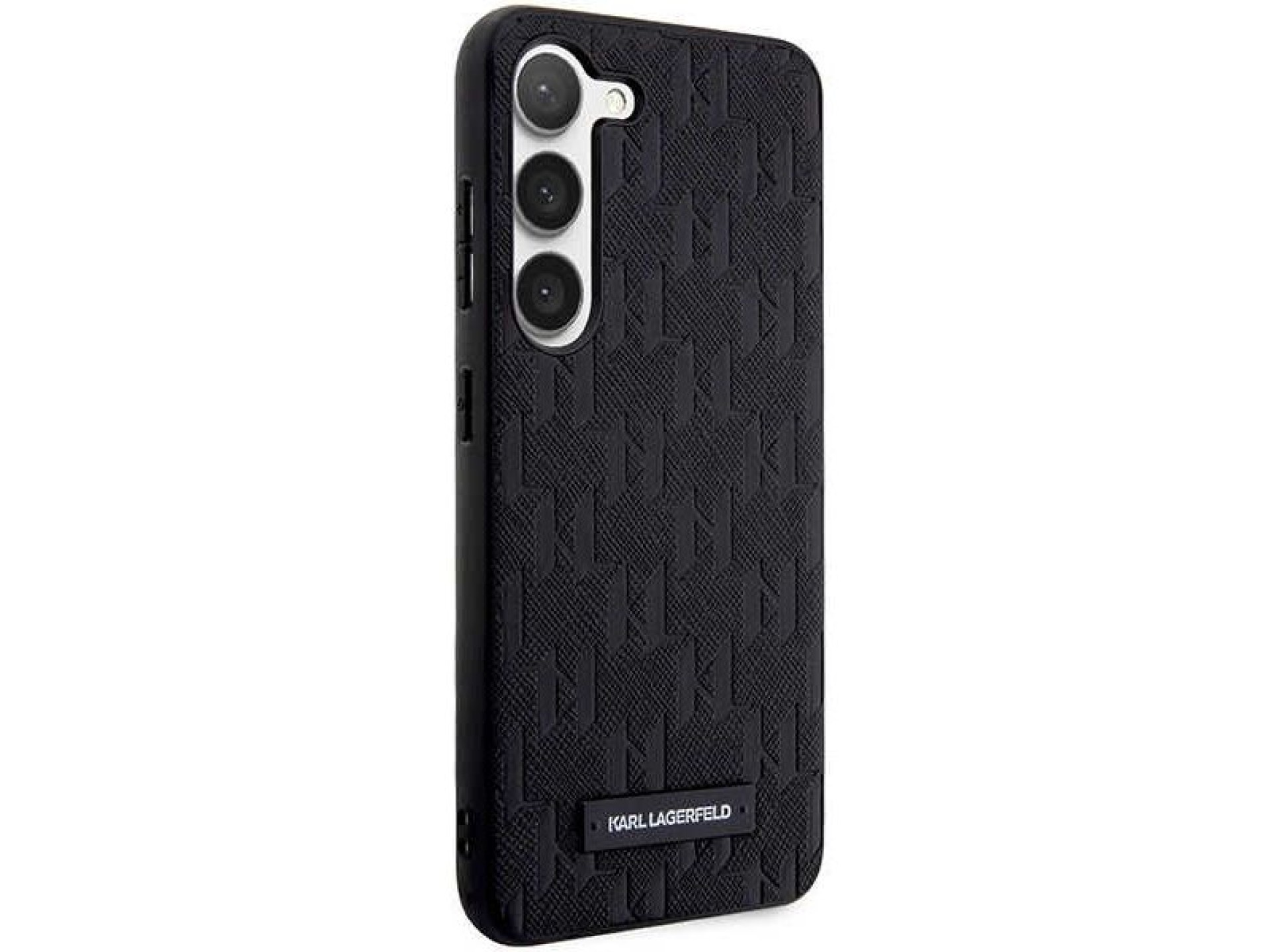 Karl Lagerfeld Saffiano Mono Metal Logo case for Samsung Galaxy S24 - black