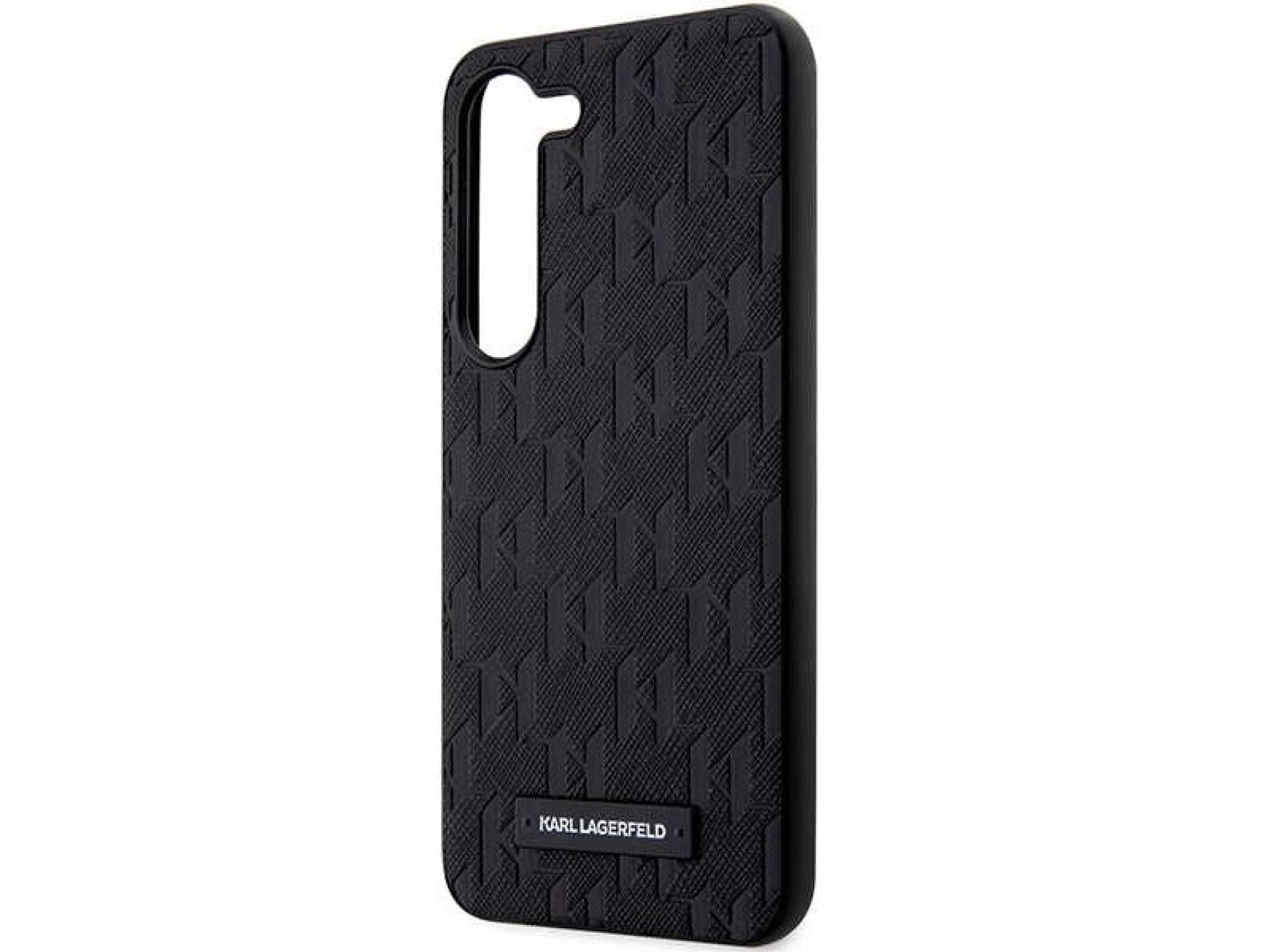 Karl Lagerfeld Saffiano Mono Metal Logo case for Samsung Galaxy S24 - black