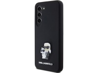 Capa de silicone Karl Lagerfeld Karl&Choupette com pino de metal para Samsung Galaxy S24 - preta Capa de silicone Karl Lagerfeld Karl&Choupette com pino de metal para Samsung Galaxy S24 - preta