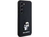 Capa de silicone Karl Lagerfeld Karl&Choupette com pino de metal para Samsung Galaxy S24 - preta Capa de silicone Karl Lagerfeld Karl&Choupette com pino de metal para Samsung Galaxy S24 - preta