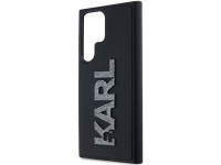 Karl Lagerfeld 3D Rubber Glitter Logo case for Samsung Galaxy S24 Ultra - black