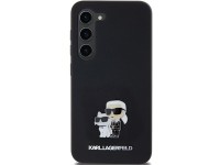 Capa de silicone Karl Lagerfeld Karl&Choupette com pino de metal para Samsung Galaxy S24 - preta Capa de silicone Karl Lagerfeld Karl&Choupette com pino de metal para Samsung Galaxy S24 - preta