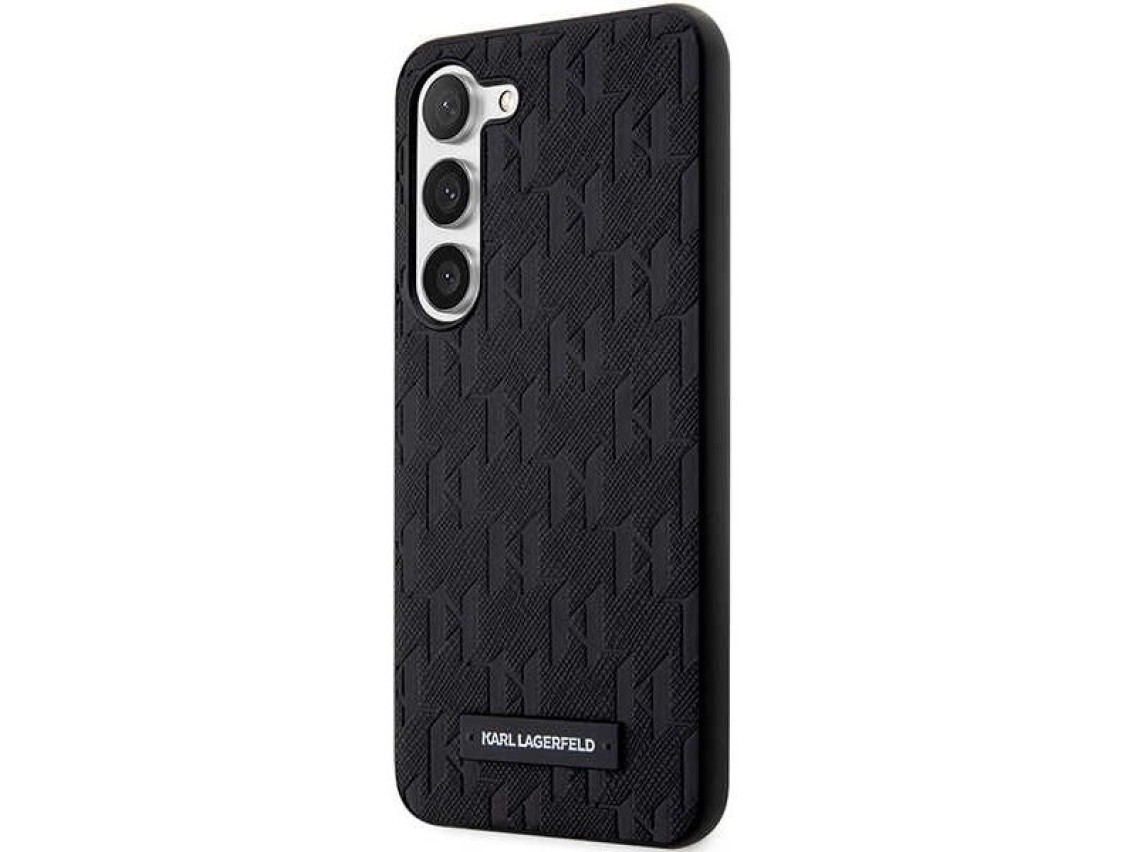 Karl Lagerfeld Saffiano Mono Metal Logo case for Samsung Galaxy S24 - black