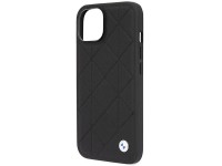 Capa BMW BMHCP14S22RQDK para iPhone 14 6.1" em couro acolchoado preto/preto Capa BMW BMHCP14S22RQDK para iPhone 14 6.1" em couro acolchoado preto/preto